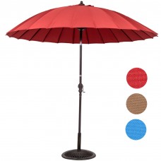 Sundale Outdoor Patio Garden 9ft Outdoor Market Umbrella with 24 Fiberglass Ribs and UV Resistant Fabric Polyester   